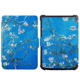 For Pocketbook B606 628 633 632 627 616 Painting TPU Leather Smart Tablet Case(Plum Blossom)