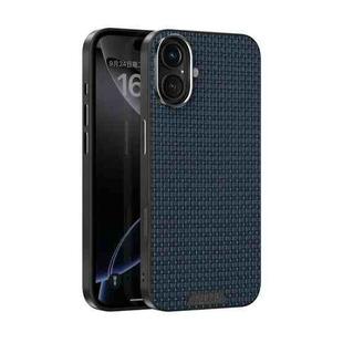 For iPhone 16 ABEEL Ruyi Pattern 6D Micro Relief MagSafe Leather Phone Case(Blue)