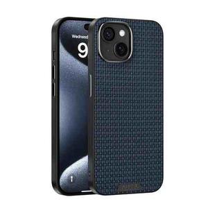 For iPhone 15 Plus ABEEL Ruyi Pattern 6D Micro Relief MagSafe Leather Phone Case(Blue)