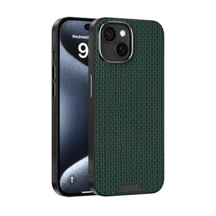 For iPhone 14 ABEEL Ruyi Pattern 6D Micro Relief MagSafe Leather Phone Case(Green)