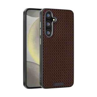 For Samsung Galaxy S24 FE 5G ABEEL Ruyi Pattern 6D Micro Relief MagSafe Leather Phone Case(Brown)