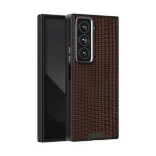 For Samsung Galaxy Z Fold Special ABEEL Ruyi Pattern 6D Micro Relief MagSafe Leather Phone Case(Brown)