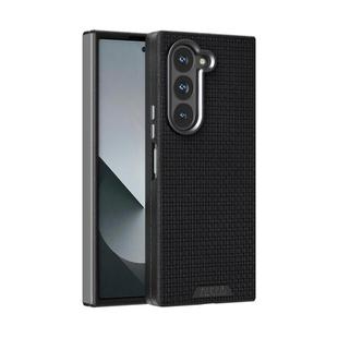 For Samsung Galaxy Z Fold6 5G ABEEL Ruyi Pattern 6D Micro Relief MagSafe Leather Phone Case(Black)