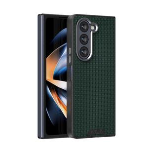 For Samsung Galaxy Z Fold5 5G ABEEL Ruyi Pattern 6D Micro Relief MagSafe Leather Phone Case(Green)