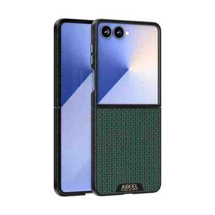 For Samsung Galaxy Z Flip7 5G ABEEL Ruyi Pattern 6D Micro Relief MagSafe Leather Phone Case(Green)