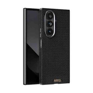 For Samsung Galaxy Z Fold7 5G ABEEL Ruyi Pattern 6D Micro Relief MagSafe Leather Phone Case(Black)