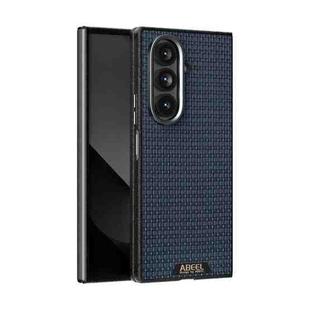 For Samsung Galaxy Z Fold7 5G ABEEL Ruyi Pattern 6D Micro Relief MagSafe Leather Phone Case(Blue)