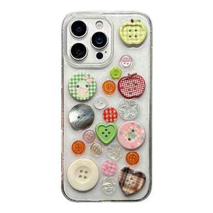 For iPhone 13 Pro Epoxy Acrylic Hybrid TPU Phone Case(Colored Buttons)