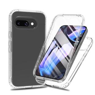 For Google Pixel 9a Full Body Shockproof Clear Gradient Phone Case with PET Film(Transparent)
