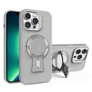 For iPhone 13 Pro Max Y-shape Holder MagSafe Rugged Shockproof Phone Case(Grey)