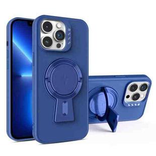 For iPhone 13 Pro Y-shape Holder MagSafe Rugged Shockproof Phone Case(Royal Blue)
