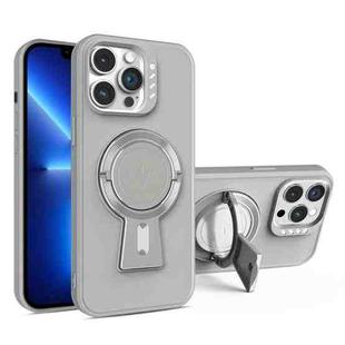 For iPhone 13 Pro Y-shape Holder MagSafe Rugged Shockproof Phone Case(Grey)