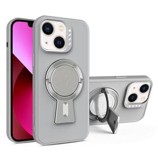 For iPhone 13 Y-shape Holder MagSafe Rugged Shockproof Phone Case(Grey)
