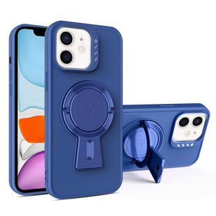 For iPhone 11 Y-shape Holder MagSafe Rugged Shockproof Phone Case(Royal Blue)