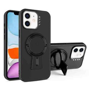 For iPhone 11 Y-shape Holder MagSafe Rugged Shockproof Phone Case(Black)