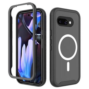 For Google Pixel 9a Starry Sky Solid Color MagSafe TPU Clear PC Phone Case(Black)