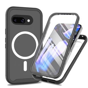 For Google Pixel 9a Starry Sky Solid Color Series MagSafe Phone Case with PET Film(Black)