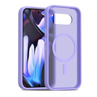 For Google Pixel 9a Skin Feel TPU Hybrid PC MagSafe Phone Case(Purple)