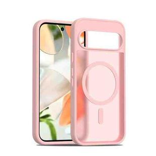 For Google Pixel 9 / 9 Pro Skin Feel TPU Hybrid PC MagSafe Phone Case(Pink)