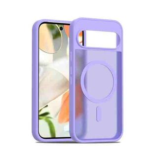 For Google Pixel 9 / 9 Pro Skin Feel TPU Hybrid PC MagSafe Phone Case(Purple)