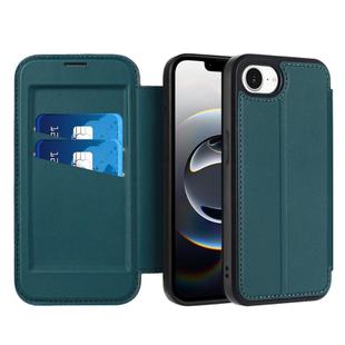 For iPhone 16e Magnetic Armor Series RFID Card Slots Leather Phone Case(Green)