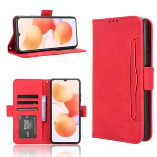 For Cubot A10 Skin Feel Calf Texture Card Slots Leather Phone Case(Red)