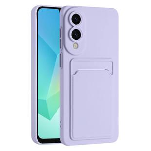 For Samsung Galaxy S25 Edge 5G Skin Feel Card Contrast Color Button TPU Phone Case(Purple)