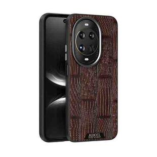 For Huawei nova 14 Ultra ABEEL Ruyi Pattern 6D Micro Relief MagSafe Leather Phone Case(Brown)