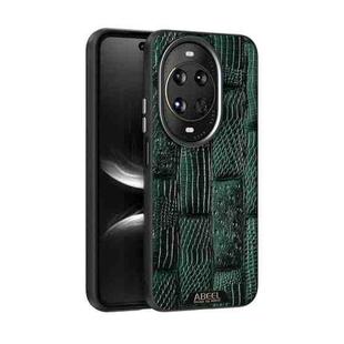 For Huawei nova 14 Ultra ABEEL Ruyi Pattern 6D Micro Relief MagSafe Leather Phone Case(Green)
