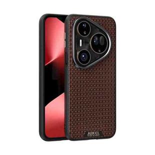 For Huawei Pura 80 Ultra 5G ABEEL Ruyi Pattern 6D Micro Relief MagSafe Leather Phone Case(Brown)