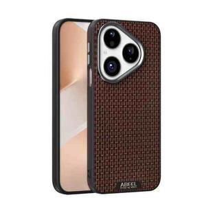 For Huawei Pura 80 5G ABEEL Ruyi Pattern 6D Micro Relief MagSafe Leather Phone Case(Brown)