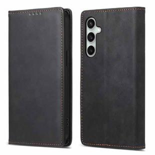 For Samsung Galaxy S25 FE 5G Business Solid Color Magnetic RFID Leather Phone Case(Black)