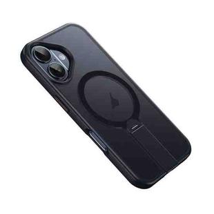 For iPhone 16 Rotating Bar Holder Magnetic MagSafe Phone Case(Black)