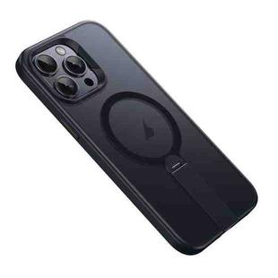 For iPhone 14 Pro Max Rotating Bar Holder Magnetic MagSafe Phone Case(Black)