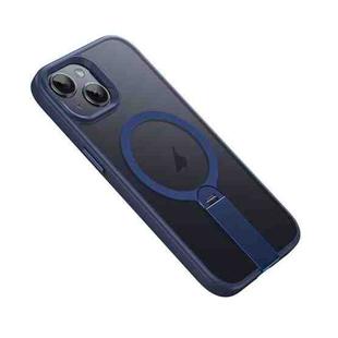 For iPhone 13 Rotating Bar Holder Magnetic MagSafe Phone Case(Blue)