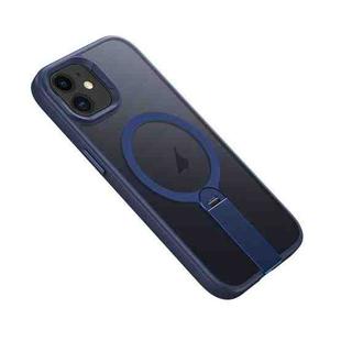 For iPhone 12 Rotating Bar Holder Magnetic MagSafe Phone Case(Blue)