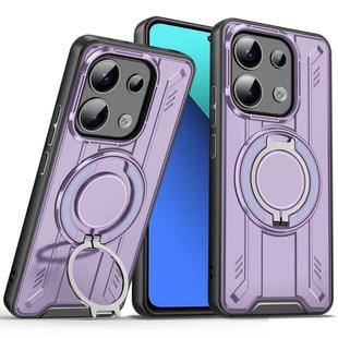 For Redmi Note 13 4G Rotating Ring Holder Magnetic MagSafe Phone Case(Purple)