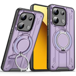For Redmi Note 13 5G Rotating Ring Holder Magnetic MagSafe Phone Case(Purple)