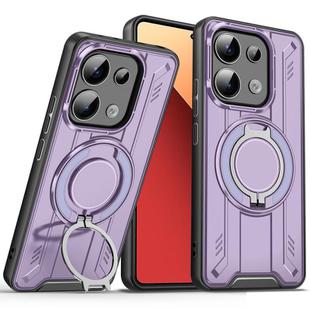 For Redmi Note 13 Pro 4G Rotating Ring Holder Magnetic MagSafe Phone Case(Purple)
