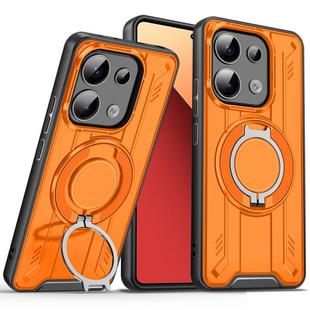 For Redmi Note 13 Pro 4G Rotating Ring Holder Magnetic MagSafe Phone Case(Orange)