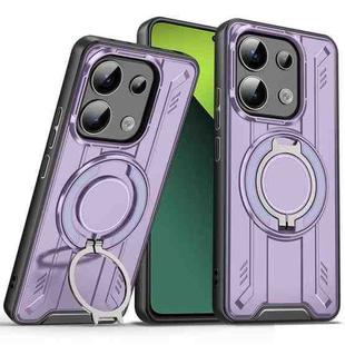 For Redmi Note 13 Pro 5G Rotating Ring Holder Magnetic MagSafe Phone Case(Purple)