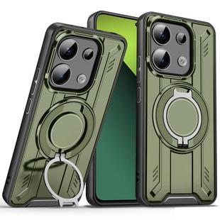 For Redmi Note 13 Pro 5G Rotating Ring Holder Magnetic MagSafe Phone Case(Green)
