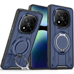 For Redmi Note 14 Pro+ 5G Rotating Ring Holder Magnetic MagSafe Phone Case(Blue)