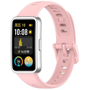 For Huawei Band 10 / 9 / 8 Kalebol Colorful Buckle Silicone Watch Strap(Pink)