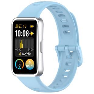 For Huawei Band 10 / 9 / 8 Kalebol Colorful Buckle Silicone Watch Strap(Cloud Blue)