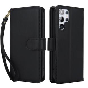 For Samsung Galaxy S25 Ultra 5G Multi-Card Wallet RFID Leather Phone Case(Black)