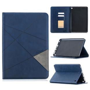 For Amazon Kindle Fire HD8 (2020) Rhombus Texture Horizontal Flip Magnetic Leather Case with Holder & Card Slots(Dark Blue)