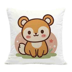 Squirrel Printed Sofa Pillow Case No Core Print On Your Demand, Size:50x50cm(Dutch Velvet)