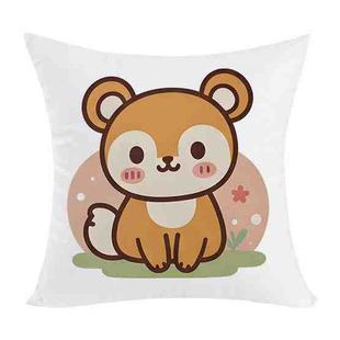 Squirrel Printed Sofa Pillow With Core Print On Your Demand, Size:45x45cm(2way Elasticity)