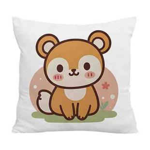 Squirrel Printed Sofa Pillow With Core Print On Your Demand, Size:60x60cm(Crystal Velvet)